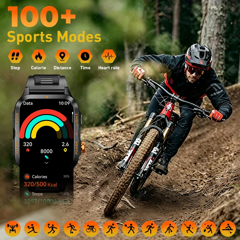 LIGE Orologio Intelligente Mil - Smartwatch Rugged Watches For Men recensione e prezzo
