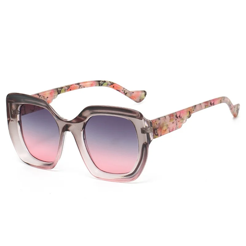 

New Retro Tortoiseshell Gradient Square Women Sunglasses 2025 Luxury Brand Personality Frame Design Trendy Men Sun Glasses UV400