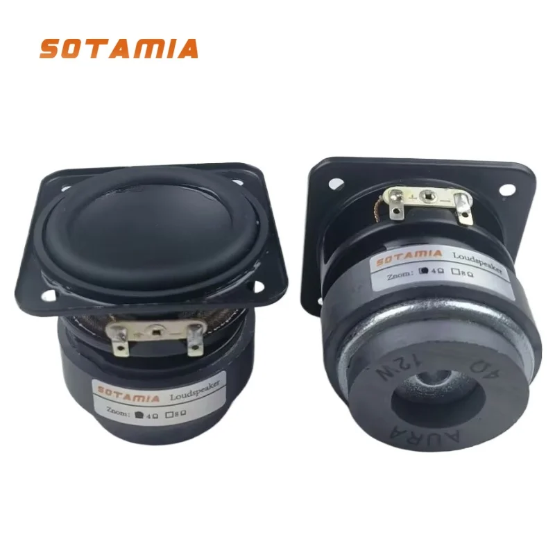 SOTAMIA 2 pièces 2 pouces Mini haut-parleur gamme complète Audio 4 Ohm 12W longue course HIFI puissance haut-parleur bricolage son musique haut-parleur Bluetooth