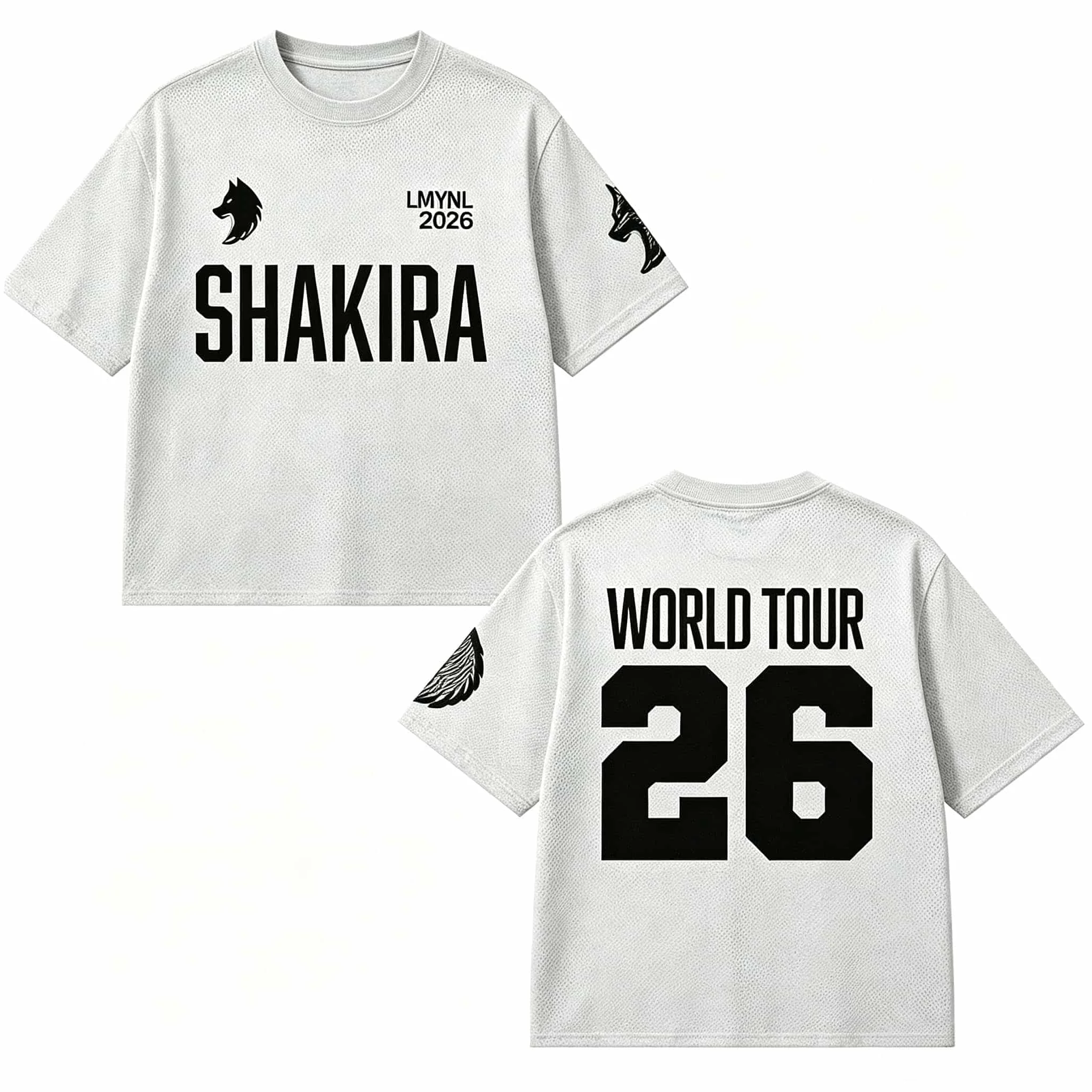 Brandneues Shakira 2026 World Tour T-Shirt Unisex Fan-T-Shirt Lässiges Street-Style-Oberteil Kurzarm für Erwachsene & Kinder Familien-Matching – Detail 5