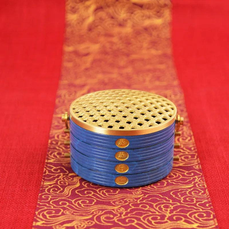 النحاس الإبداعية خبز اللون باخرة تبخير أشعة الشمس البخور الموقد Chinoiserie المنزل النحاس موقد الحلي