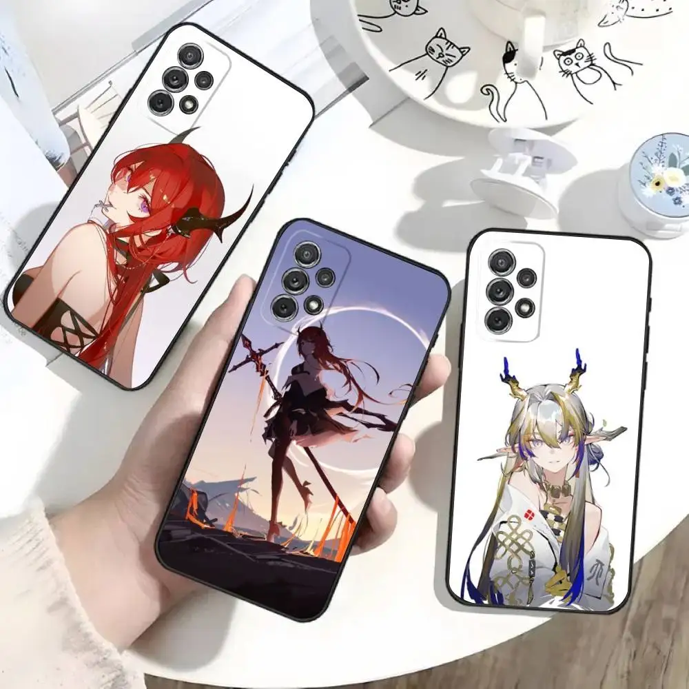 

Game Arknights Phone Case For Samsung S25,S24,S21,S22,S23,S30,Ultra,S20,Plus,Fe,Lite,Note,10 Black Soft Shell