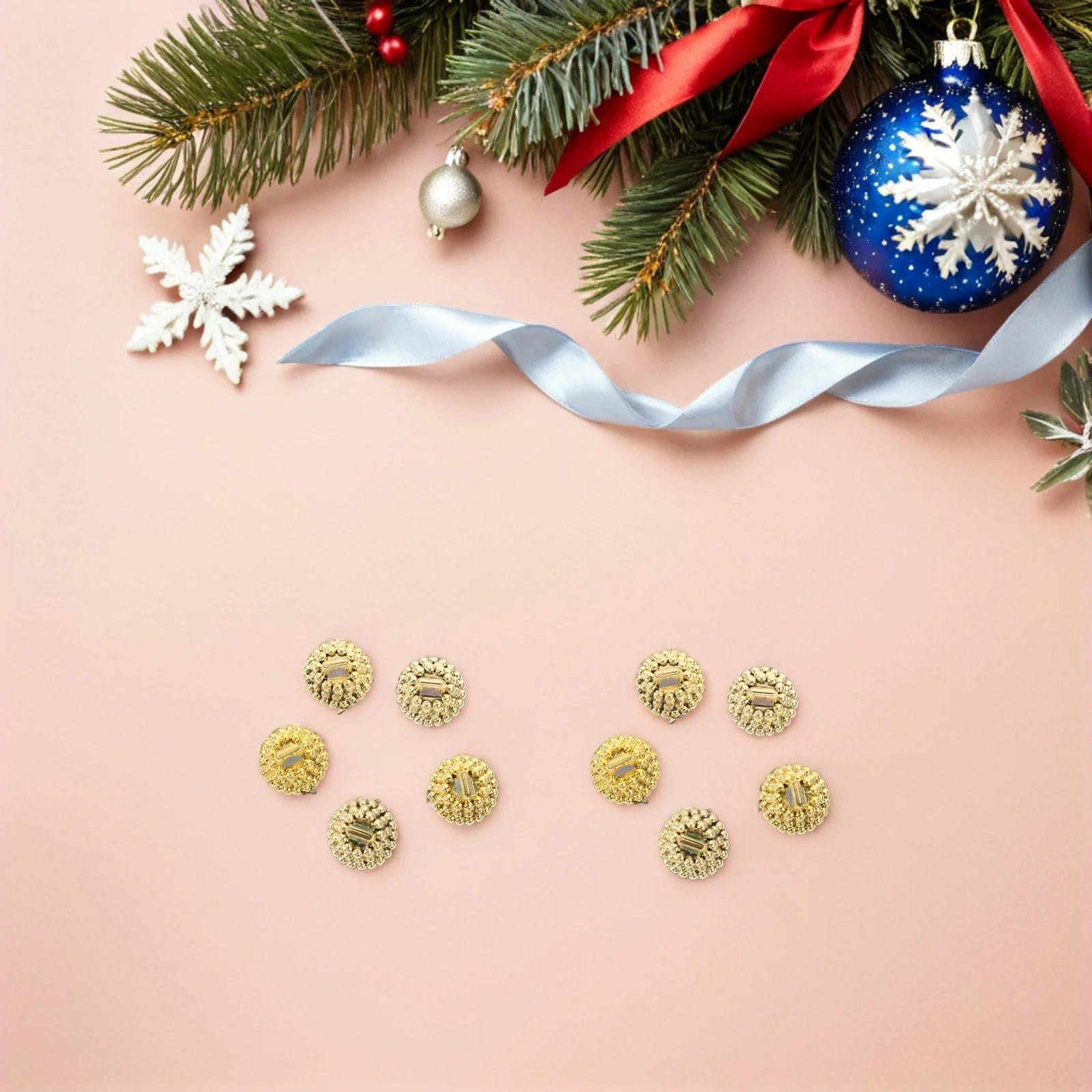 

300pcs Christmas Ball Caps 1.3Cm Replacement For Ceramic Glass Porcelain Ornaments Diy Holiday Decor Ornament Top Caps Party