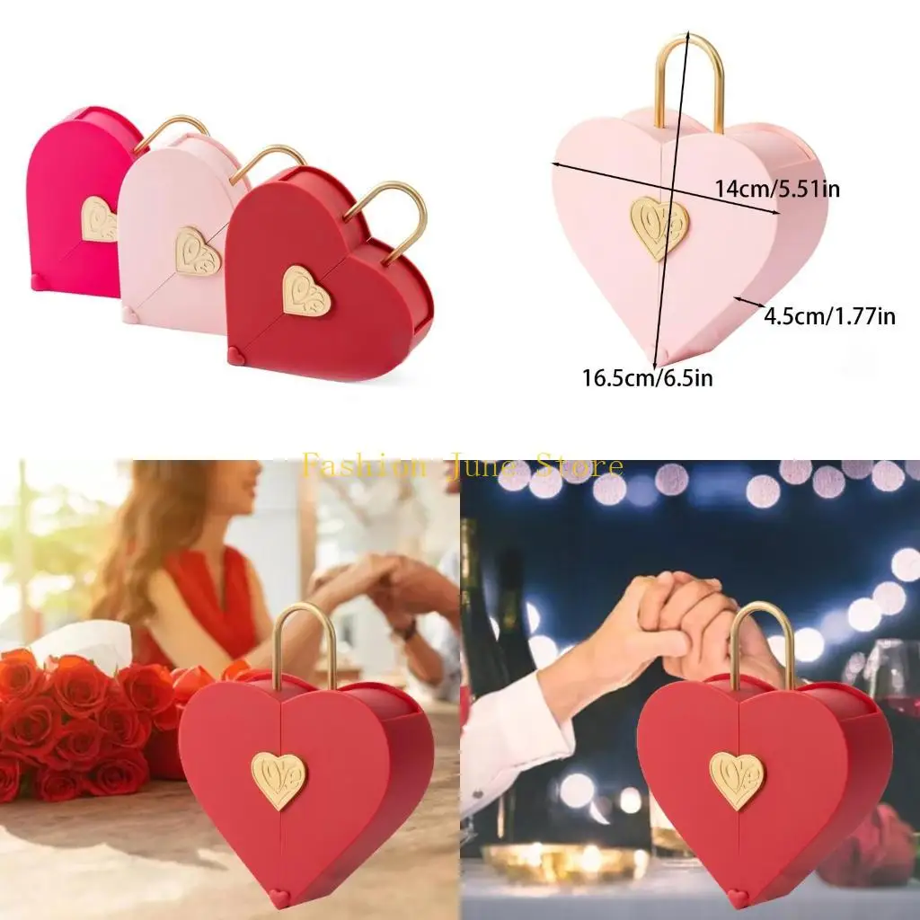 

N5KA Heart Shaped Gift Box Wedding Proposal Jewelry Display Boxes for Accessories
