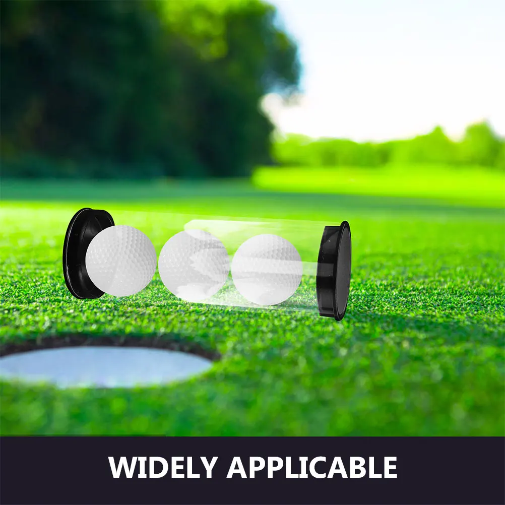 

3pcs Golf Ball Tubes Portable Storage Containers for Displaying Clear Transparent PVC Material Black Color Small Size