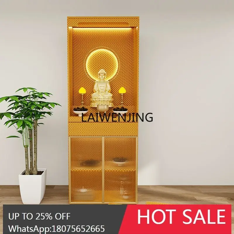 SGF new Chinese vertical cabinet light luxury Buddhist shrine offering table Shentai God of Wealth Guanyin cabinet
