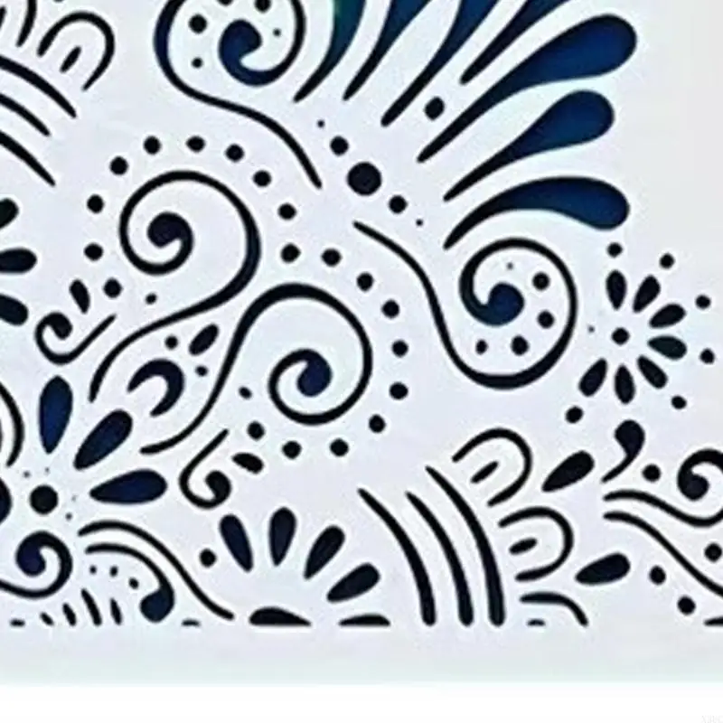 Reusable Corner Stencil for Painting on Canvas Paper Fabric Floor Wall and Tile DIY Art Craft Border Template X3UC