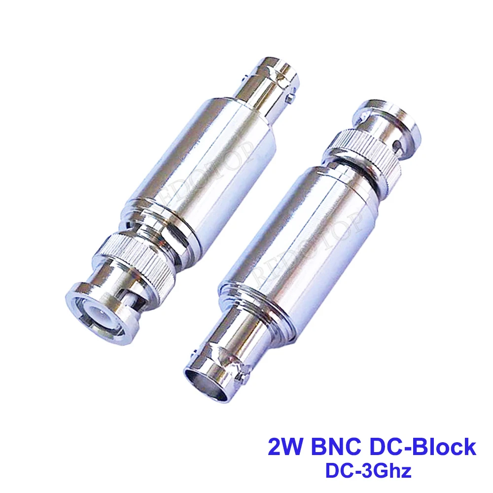 1Pcs 2W DC-Block BNC Male Plug to BNC Female Jack DC-3.0GHz RF Coaxial Block SWR≤1.2 DC blocker Connector 50ohm