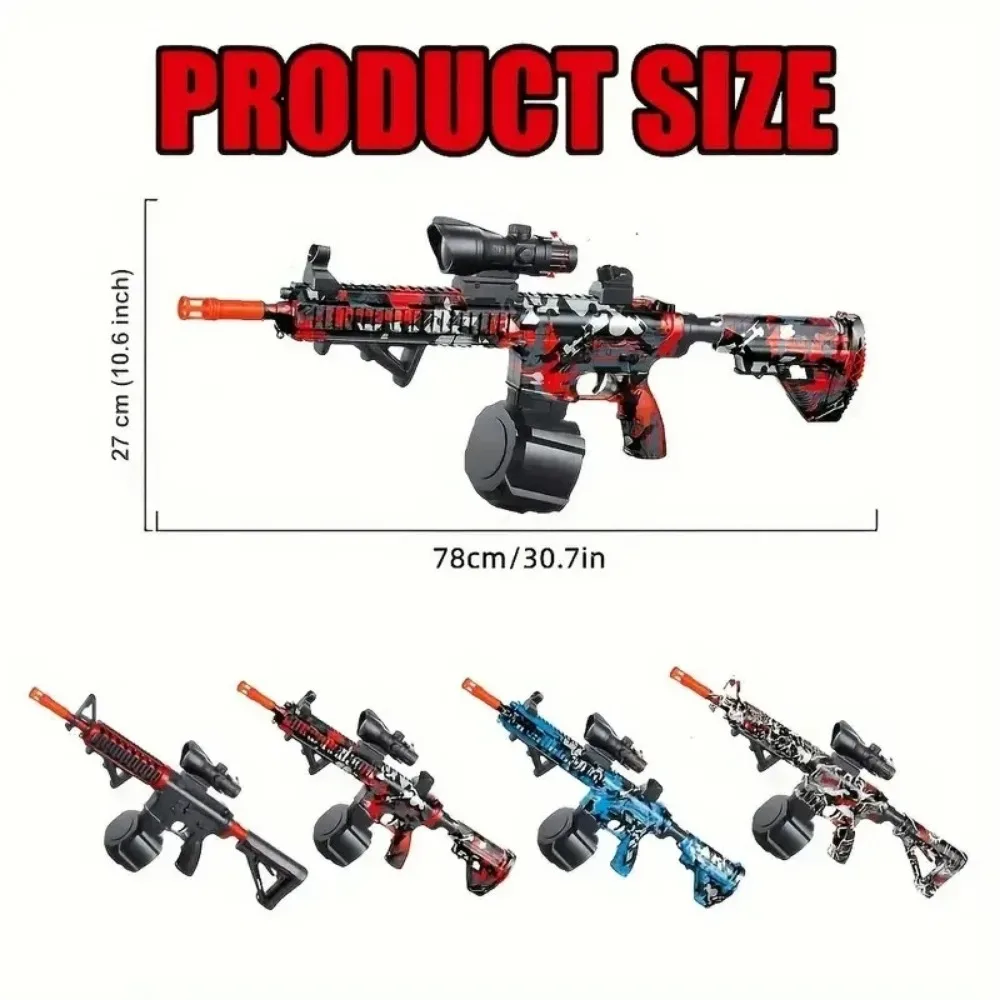 M416 bola elétrica blaster modo manual/automático arma de brinquedo adequado jogos de tiro ao ar livre para crianças halloween, presentes de natal