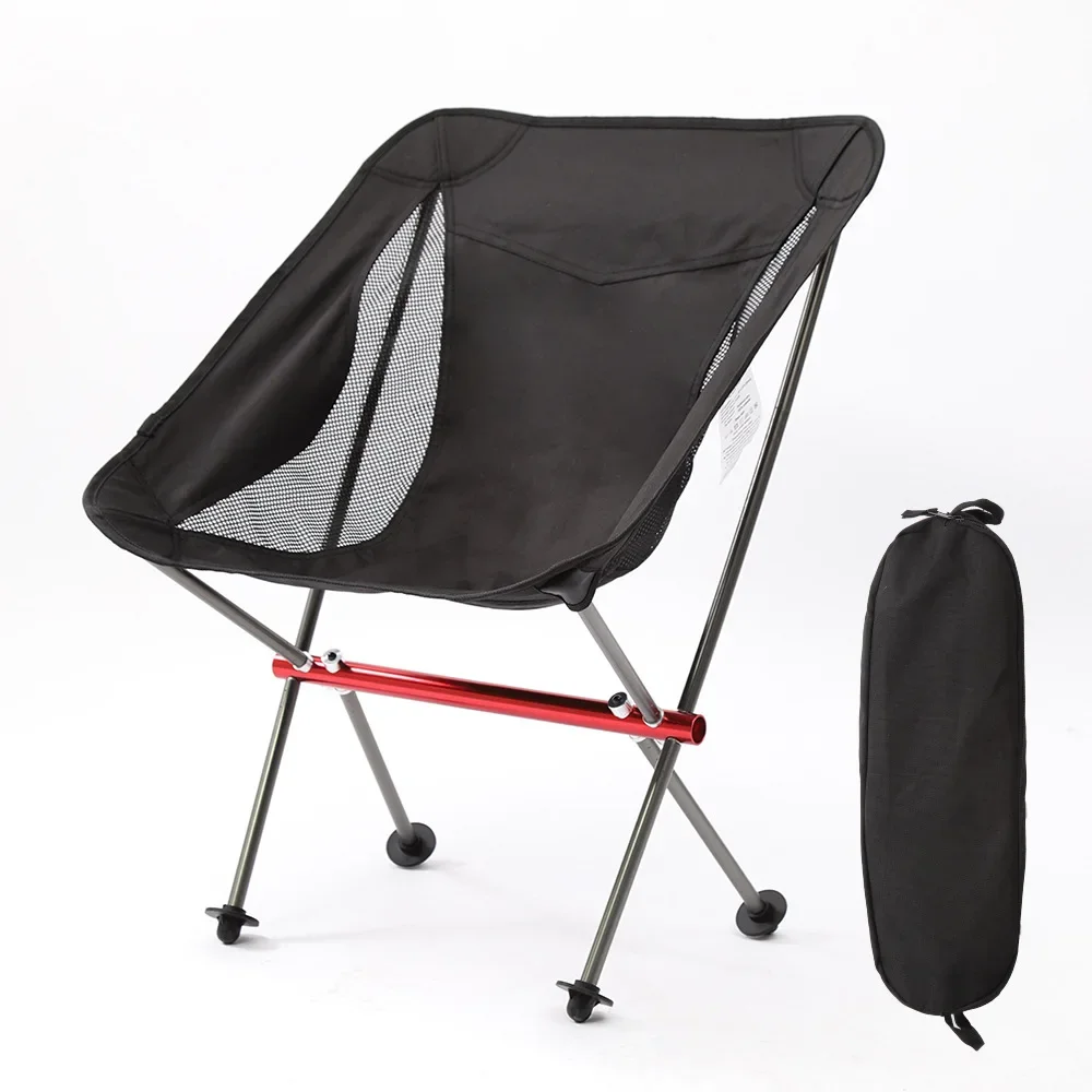 Outdoor Ultralight 7075 Aluminum Alloy Detachable Portable Folding Camping Moon Chairs Beach Fishing Chair Travel Picnic Seat