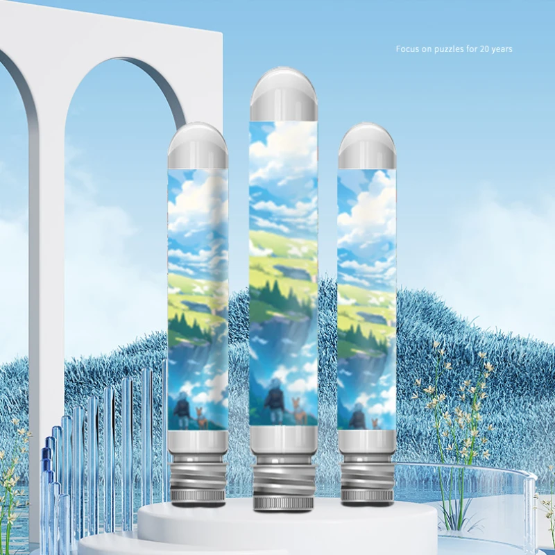 150 Stück Mini-Reagenzglas-Cartoons-Puzzle für Erwachsene und Kinder, Dekompressionsspielzeug, Spielfamilie, Lernspielzeug, 3 Jahre alt