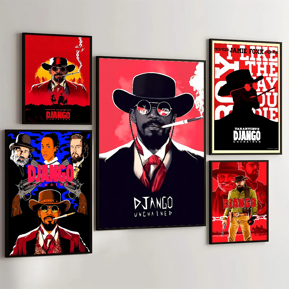 ملصق ورق كرافت كلاسيكي ، فن حائط ذاتي الصنع ، لوحة جمالية ، ملصق فيلم ، دي جانجو غير مسلسل ، غرفة ، بار ، مقهى ، 1 * * #1