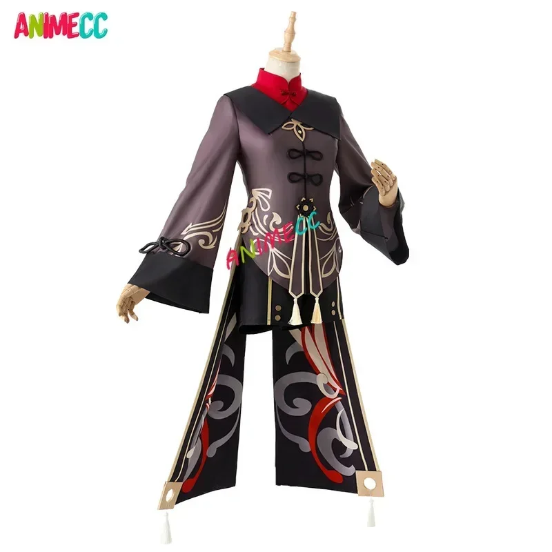 Hu Tao Ganshin Impact Cosplay Costume Wig Rings Hat Anime Game HuTao Cos Outfit Halloween Party Costume for Women Men