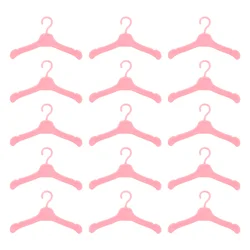 50 Pcs Hanger Miniature Hangers Plastic Dolls Rack Toys for Kids Small Clothes Outfit Child Baby