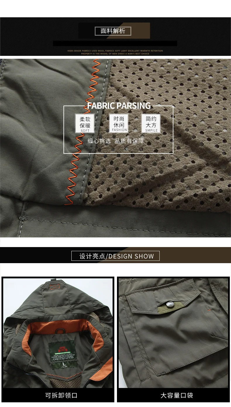 Winter and Autumn Outdoor Casual Windbreaker, Mid-aged Jacket with Added Insulation and Breathable Fabric, Men's Coat