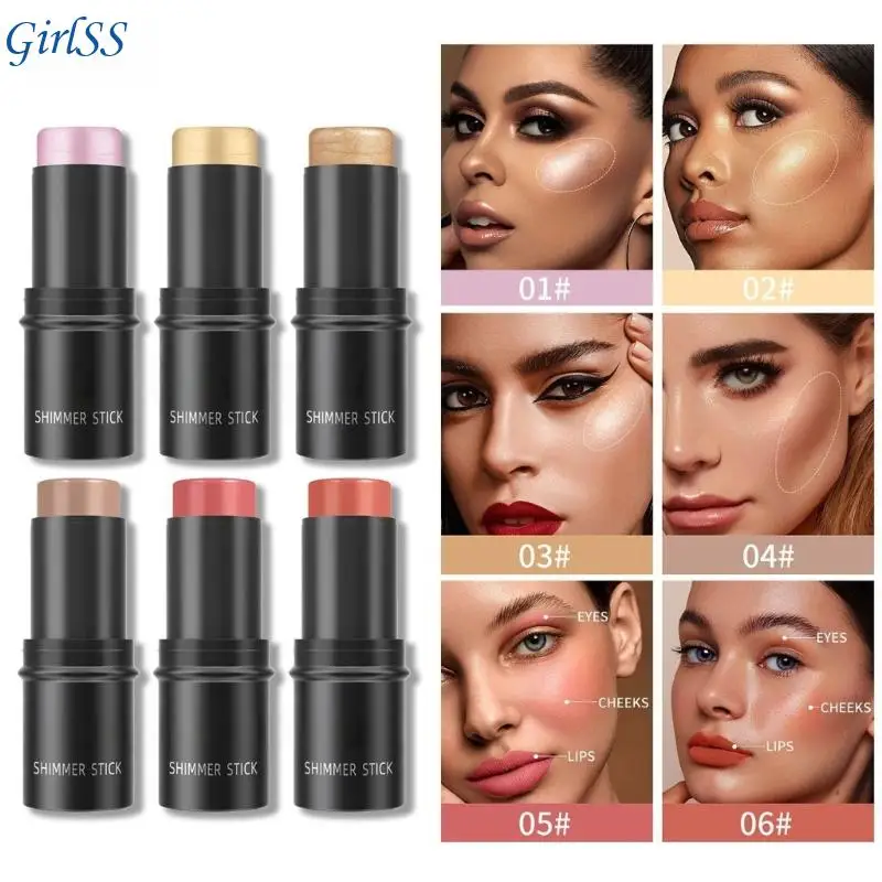 3 in 1 Cream Contouring Highlighter Compact Creamy Formula For Face Sculpting On Travel Makeup Highlighting Shading T4MB
