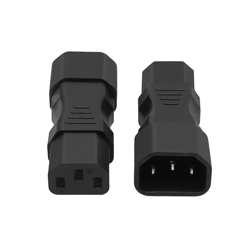 IEC 320 C14 to C13 AC Adapter IEC 320 3 pin Male to Female extend 90 Degree Down Up Left Right straight Angle AC converter