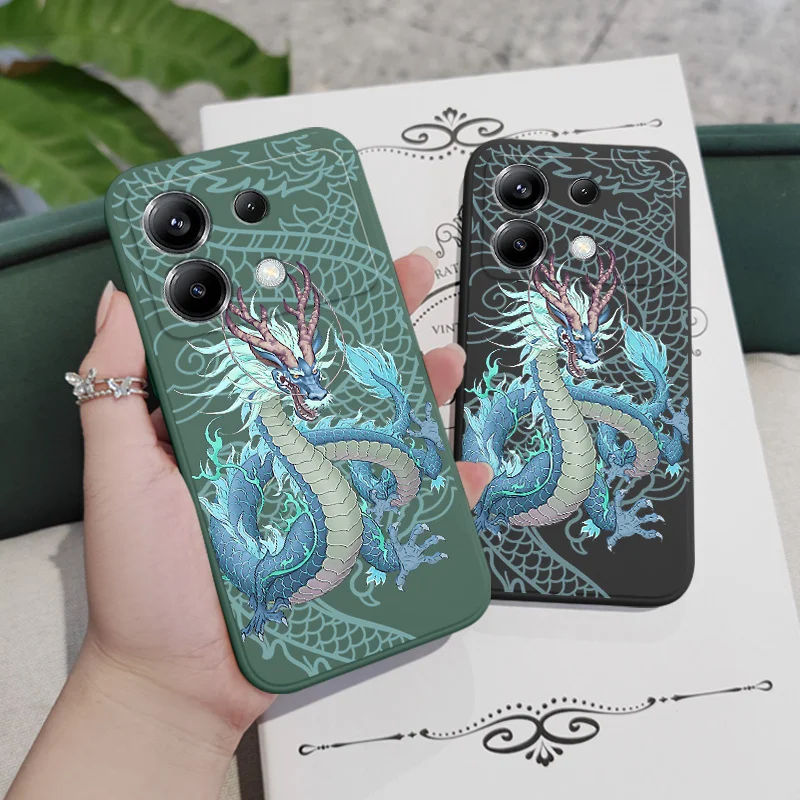 

Ancient Dragon Phone Case For Xiaomi Poco F7 X7 X6 F6 M6 M5 M5S F5 X5 F4 X4 M4 F3 M3 X3 Pro GT Silicone Cover