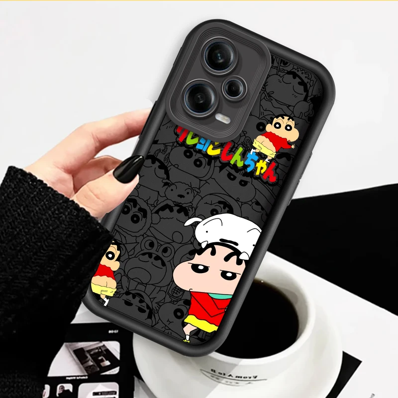 C-Crayons S-Shin-chans Cute Eye Ladder For Xiaomi Redmi Note 13 12 12C 11 11S 10 10C 10A 9C 9A Pro 5G Soft Phone Case