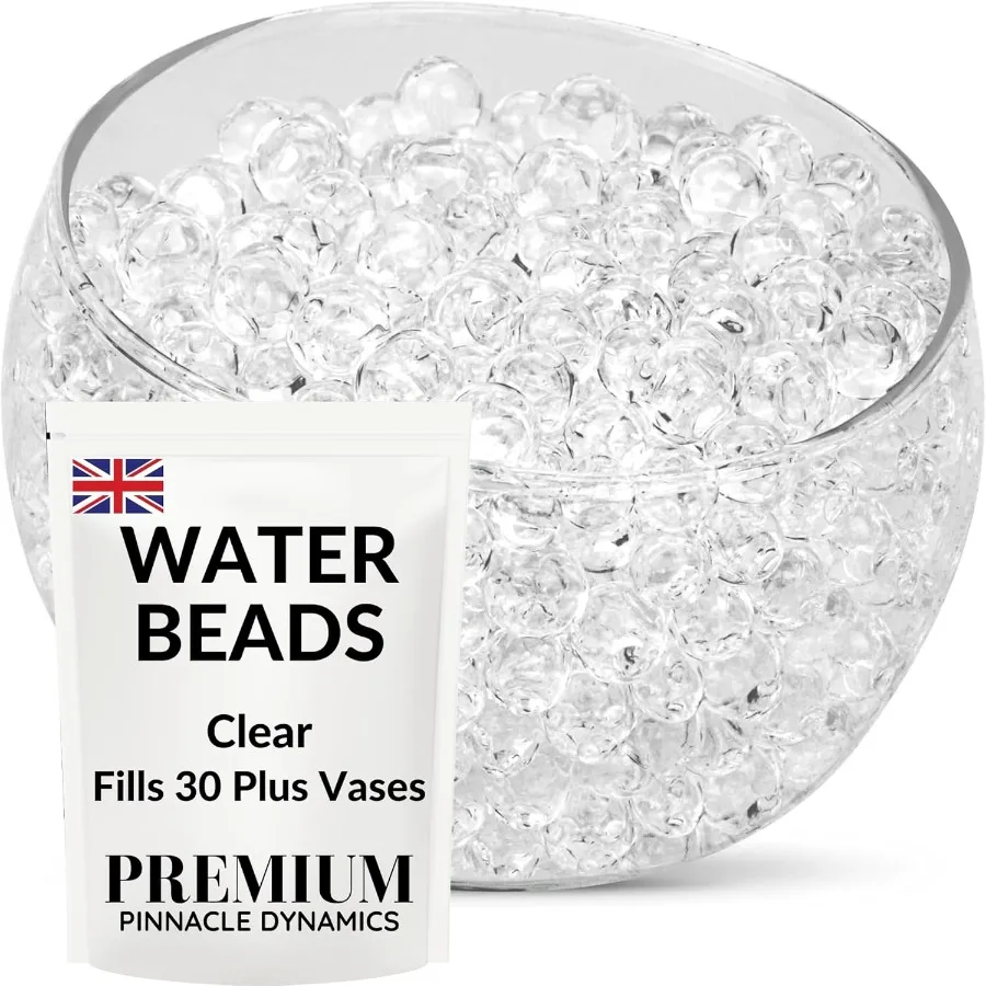 

Clear Water Beads - Bulk 4 Packs Fills More Than 30 Vases - Centerpiece Table Decorations - Gel Beads as Vase Filler - Table Ce