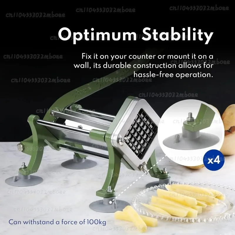 Stainless Steel Manual Hand Push Potato French Fry Cutter Multi Fruit Vegetable Strip Chopper Slicer for Kitchen