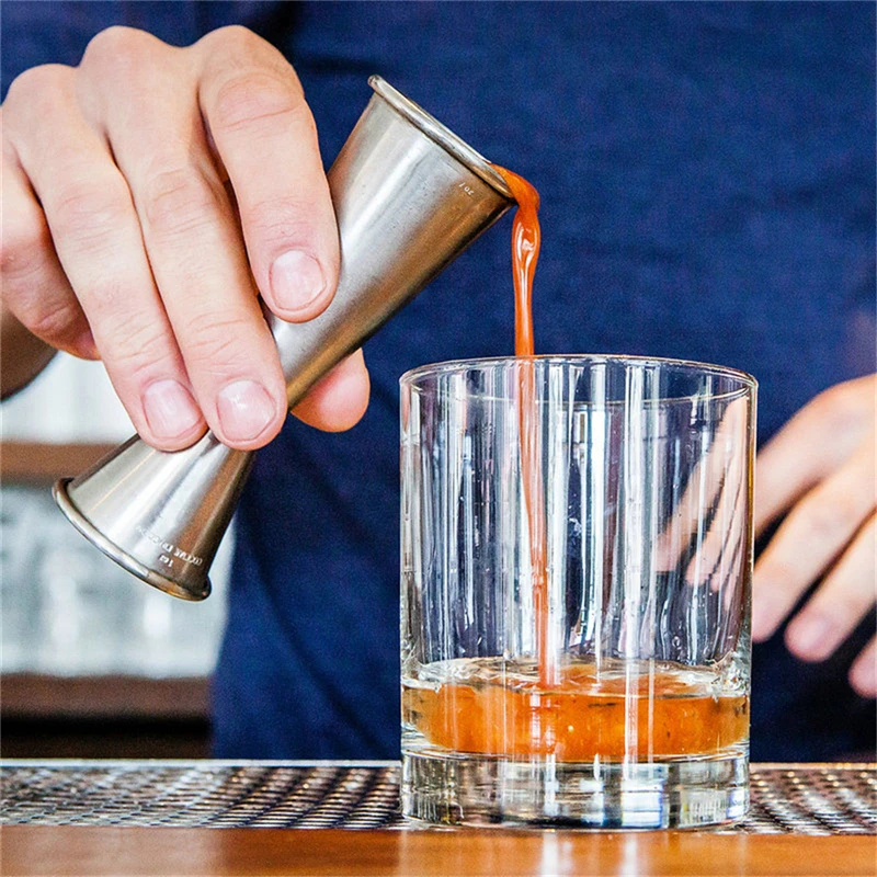

Cocktail Bar Jigger Design Japanese Stainless Steel Measuring Cup Jigger Double Spirit Bartender 1oz/2oz Bar Accessories