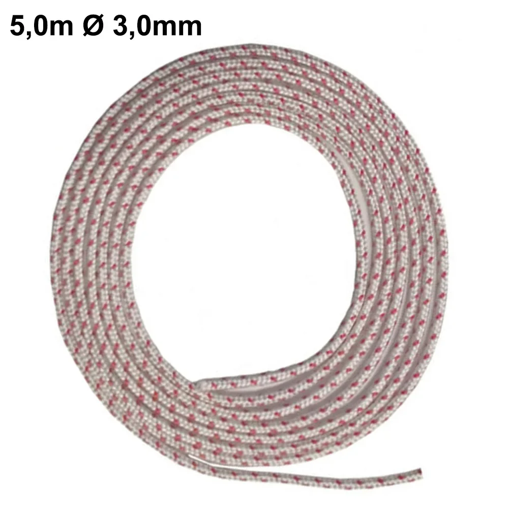 Garden Tool Starter Rope Pull Rope, Substituição Start Rope, Peças Cortador de Gramado, 0mm, 5 Equipamentos de Construção
