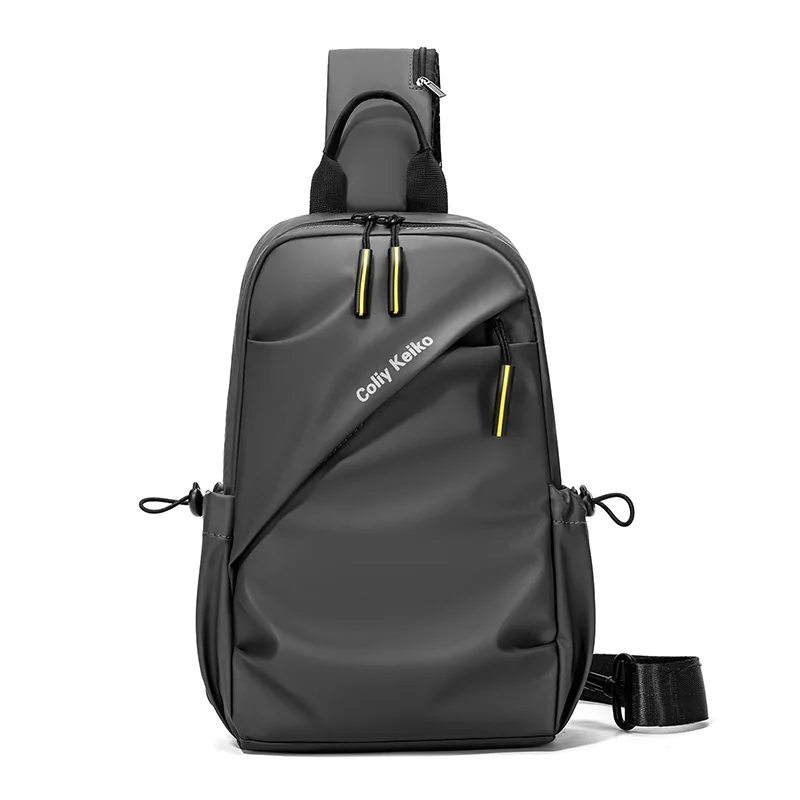 Minimalistische Herren-Brusttasche aus PU-Folie, Wasserdichte Umhängetasche, Neue Modische und Lässige Reise- und Pendler-Crossbody-Tasche – Detail 11