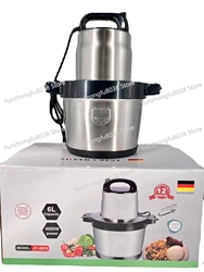 6L Silver Crest Copper Fufu Blender Meat Grinder Kitchen Food Processor Cooking Machine