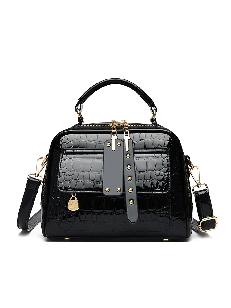 

Модная гладкая кожаная маленькая квадратная сумка 2025 года: Новая женская повседневная сумка через плечо, универсальная сумка для отдыха