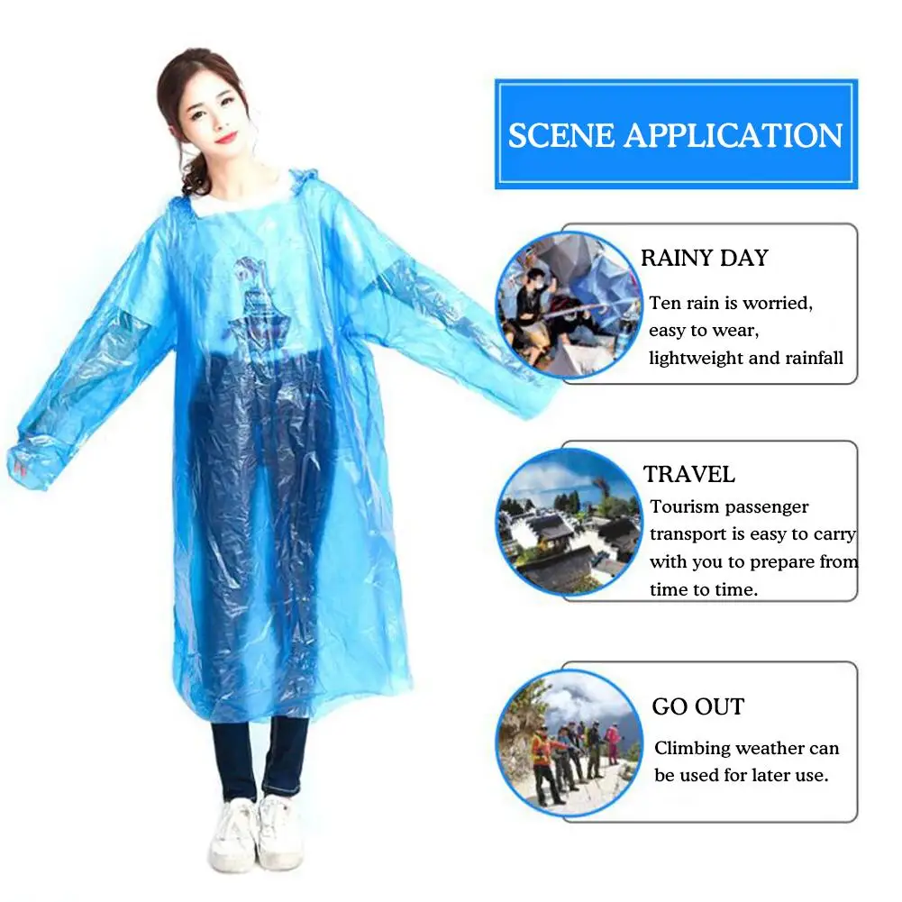 Portable Raincoat Colorful Ball Rain Poncho With Keychain Keyring Hiking Adults Hooded Waterproof Camping Ball Outdoor X4P8