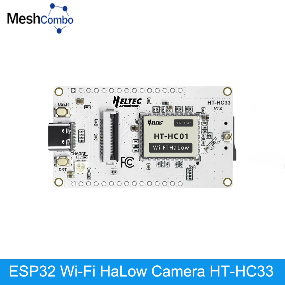 

Heltec ESP32 Wi-Fi HaLow Камера HT-HC33 Набор двухдиапазонных 24 ГГц Sub 1 ГГц MESH Wi-Fi Bluetooth-шлюз дальнего действия Беспроводной доступ IoT