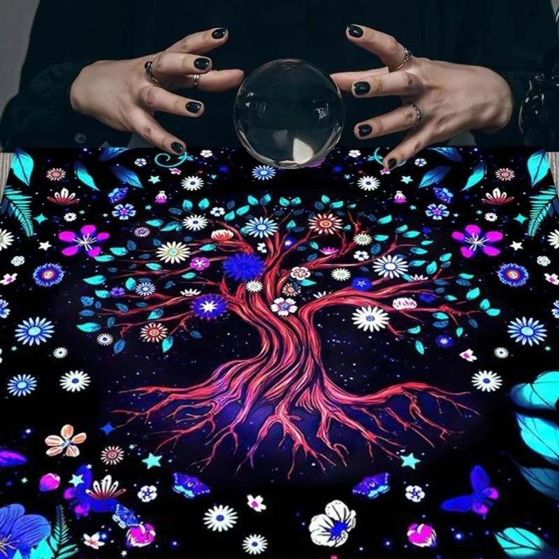 

Квадратная форма маятник маятник алтарь табличка настольная игра для карты для карты руны на столовой ткань