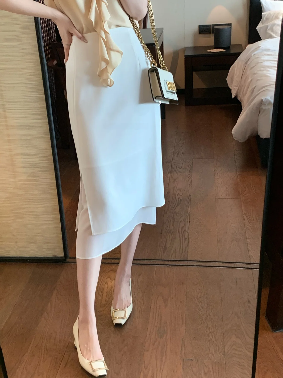 

Юбка DAJOS Red Label Commuter Chic, прямого кроя, с эластичной талией, из мягкого полиэстера, для весеннего сезона, женская