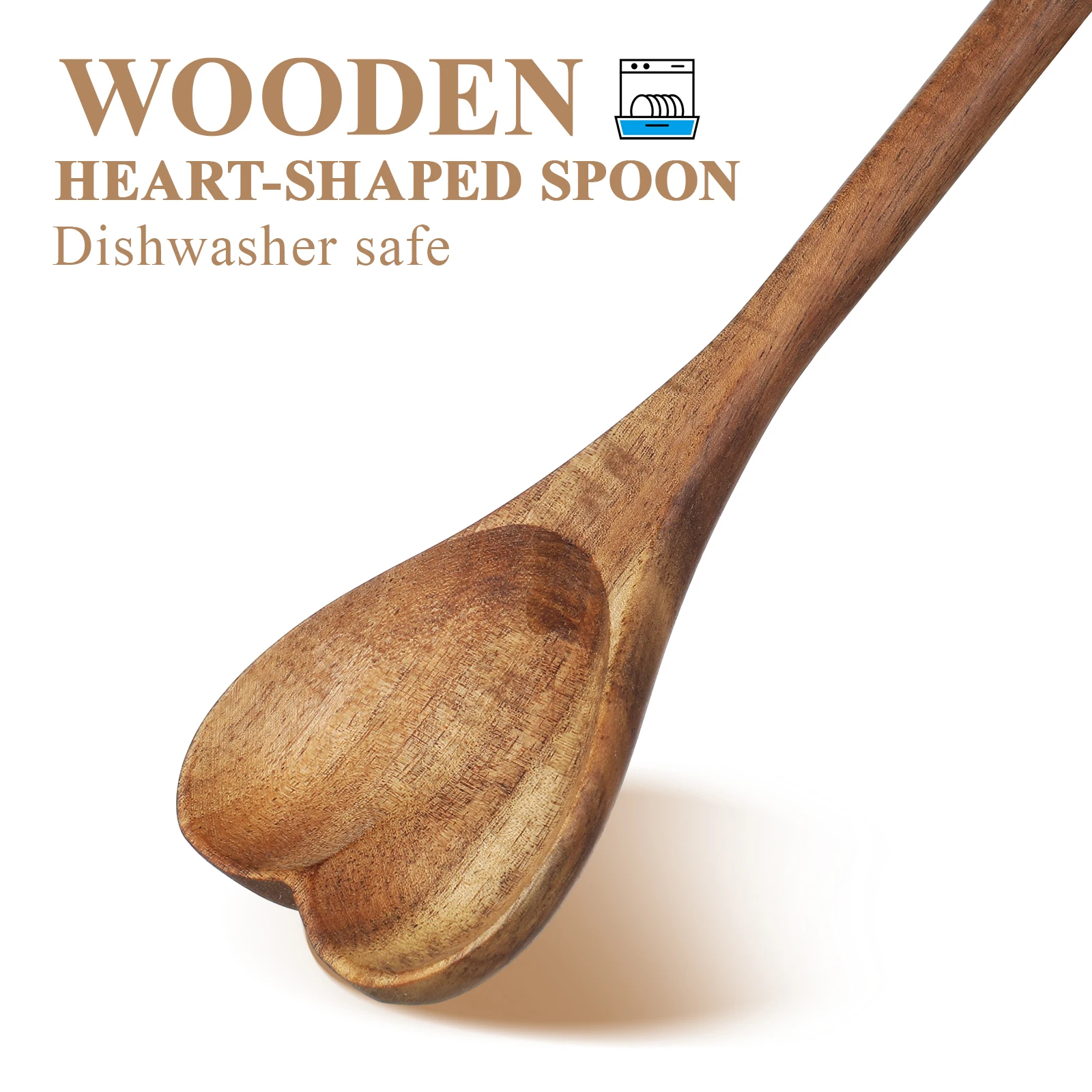 

Elegant Wooden Dessert Spoon for Honey Tea Stirring Reusable Multi Function Wear Resistant Household Kitchen Accessory