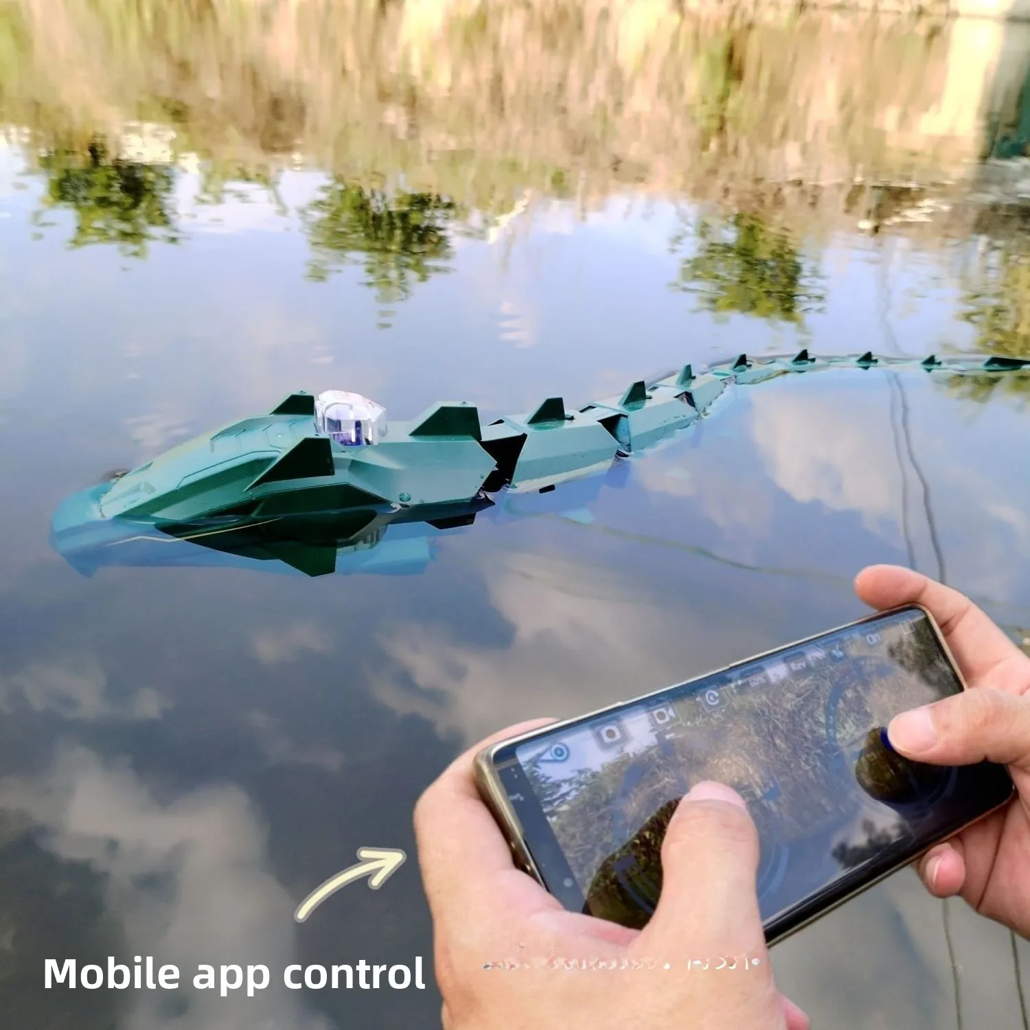 كاميرا التحكم عن بعد الميكانيكية بيثون التحكم عن بعد قارب سريع التحكم عن بعد القرش الأطفال لعبة الثعبان الميكانيكية التعليمية #2