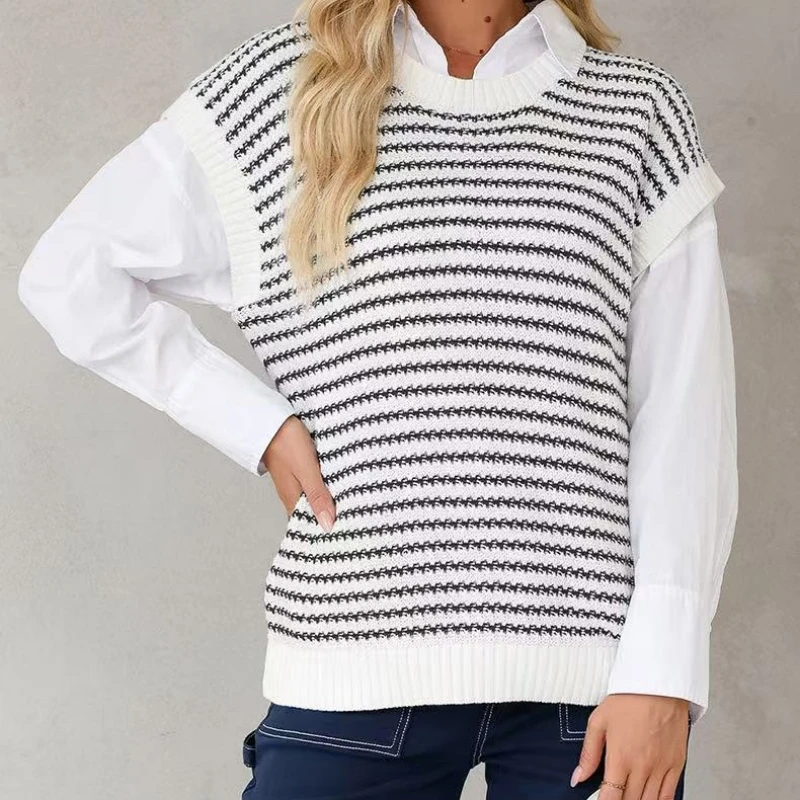 

Summer Classic Pure Cotton Striped Women's T-shirts 2025 New Short Sleeve O-neck Korean Casual Loose Shirts Knitwear Tops Femal