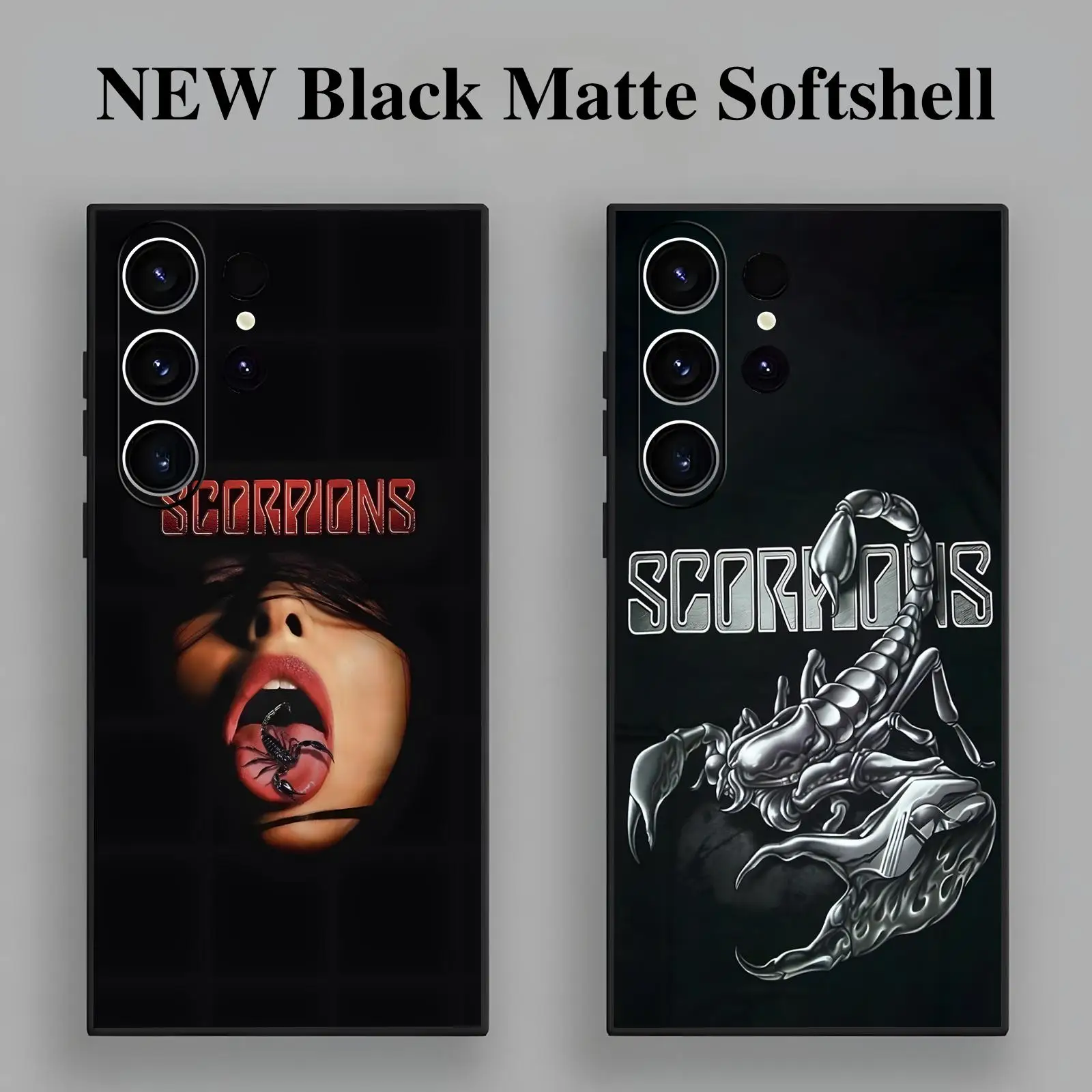 Phone Case For Samsung S26 S25 S24 S23 S22 S21 S20 Ultra Note20 Anti-Drop Soft Black Case S-ScorpionsE S Band