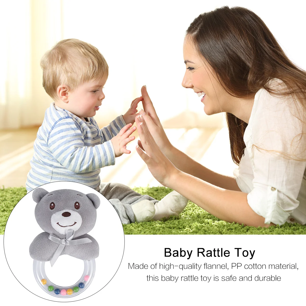 قطعة واحدة من حلقة عضاضة مواد عالية الجودة متينة وآمنة وخفيفة الوزن ومحمولة هدية ممتعة