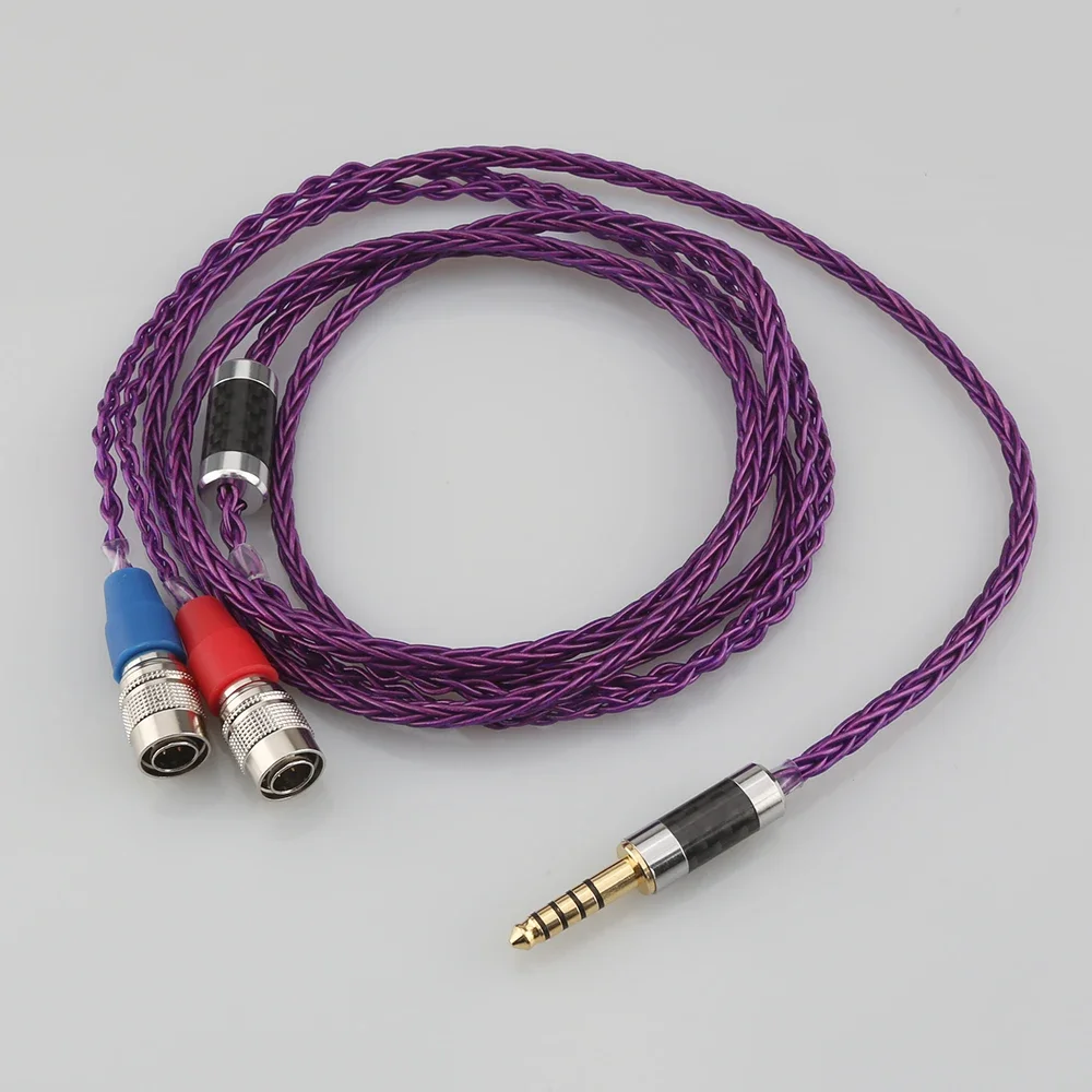 Hifi 2.5mm 3.5mm 4.4mm 4pin xlr balanceado banhado a prata fone de ouvido cabo de atualização para alto-falantes mr ether alfa dog prime