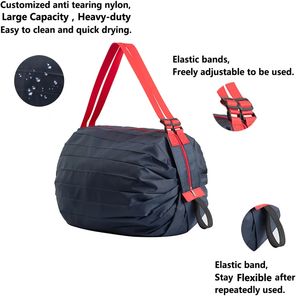 Foldable Large Capacity Storage Tote Bag Oxford Cloth Bag Waterproof Protable Travel Bag for Home Outdoor BBQ Travel Storage Bag