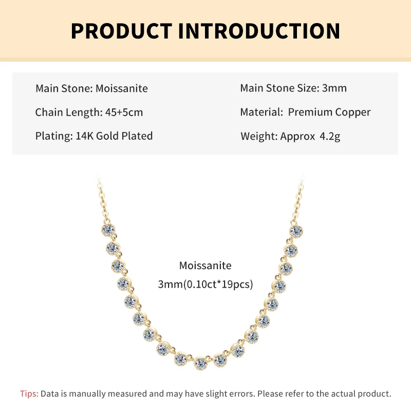 Moissanite Bubble Necklace, Certified Lab Created Diamond