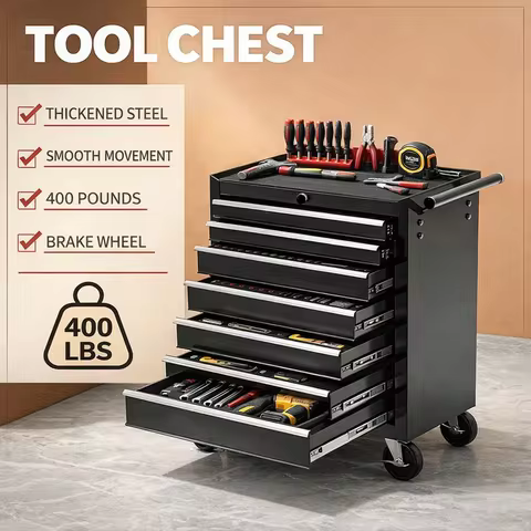 7drawer Tool Cabinet Rolling Tool Chest Cart Tools Storage Box for Garage Workshop Cabinet organizador de herramientas 서랍장