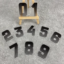 1PC 0123456789 Black Motorcycle Number Stickers Waterproof for DIY Motorbike Fuel Tank Helmet Electric Scooter Vinyl Decals