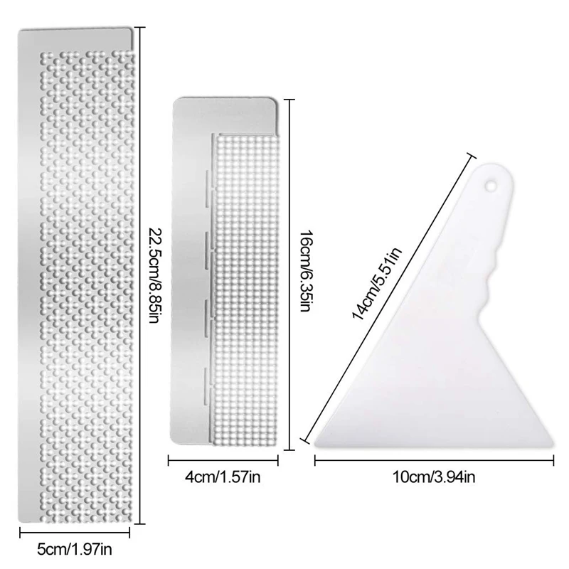 2 Pcs Diamond Painting Tool Ruler With 1 Diamond Painting Fix Tools DIY Craft Drawing Ruler With Blank Grids For Drills