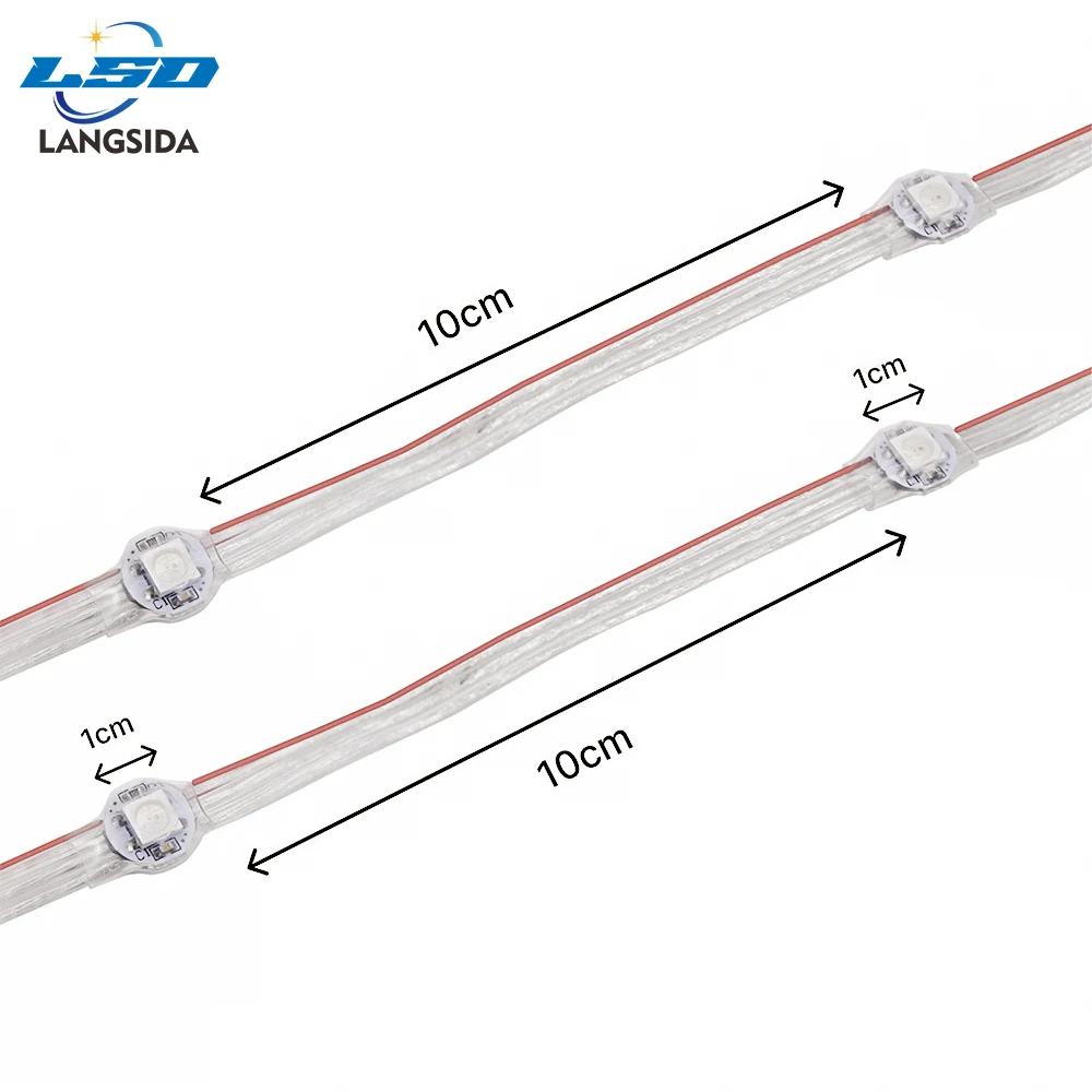 Módulo LED presoldado 5050 DC5V WS2812B RGB IC cadena 10cm cable WS2812 IC píxeles LED por cadena direccionable individualmente 2812