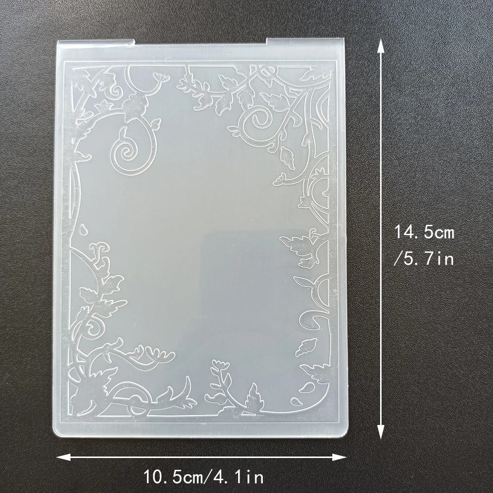 Wall tiles/Coconut Trees Embossing Folder Transparent Embossing Plastic Plates Design For DIY Paper Cutting Dies Scrapbooking