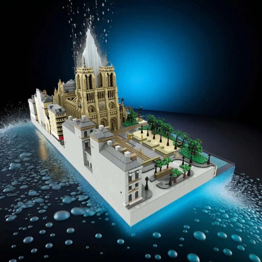 

NEW 4880PCS MOC Architecture Notre Dame Expansion Model Bricks DIY Assembly Display Home Decor Gift Collectible Building