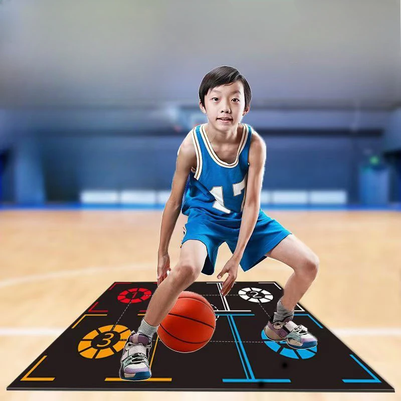 Basketball Footwork Training Mat Kids Adult Ball Control Practice Basketball Standard Footstep Mat Non Slip Pad Indoor Outdoor