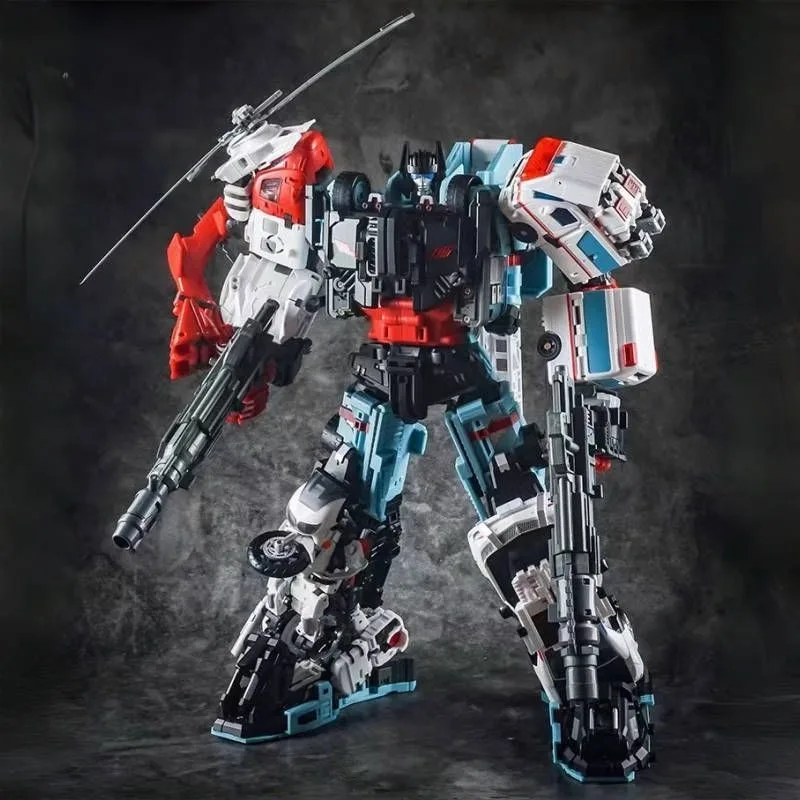 ของเล่นแปลงร่าง 5 in 1 รถโมเดลของเล่น หุ่นยนต์เคลื่อนที่ โมเดล PVC ของสะสม